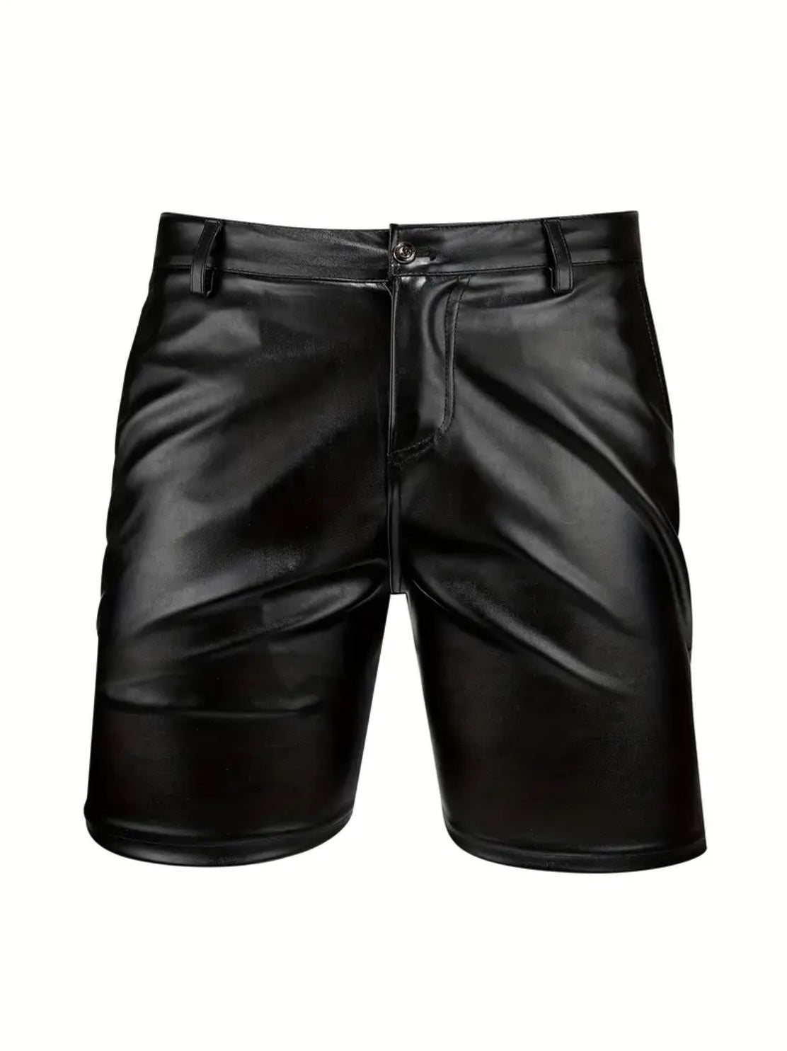 Urban Edge - Lederlook Shorts für den modernen Mann